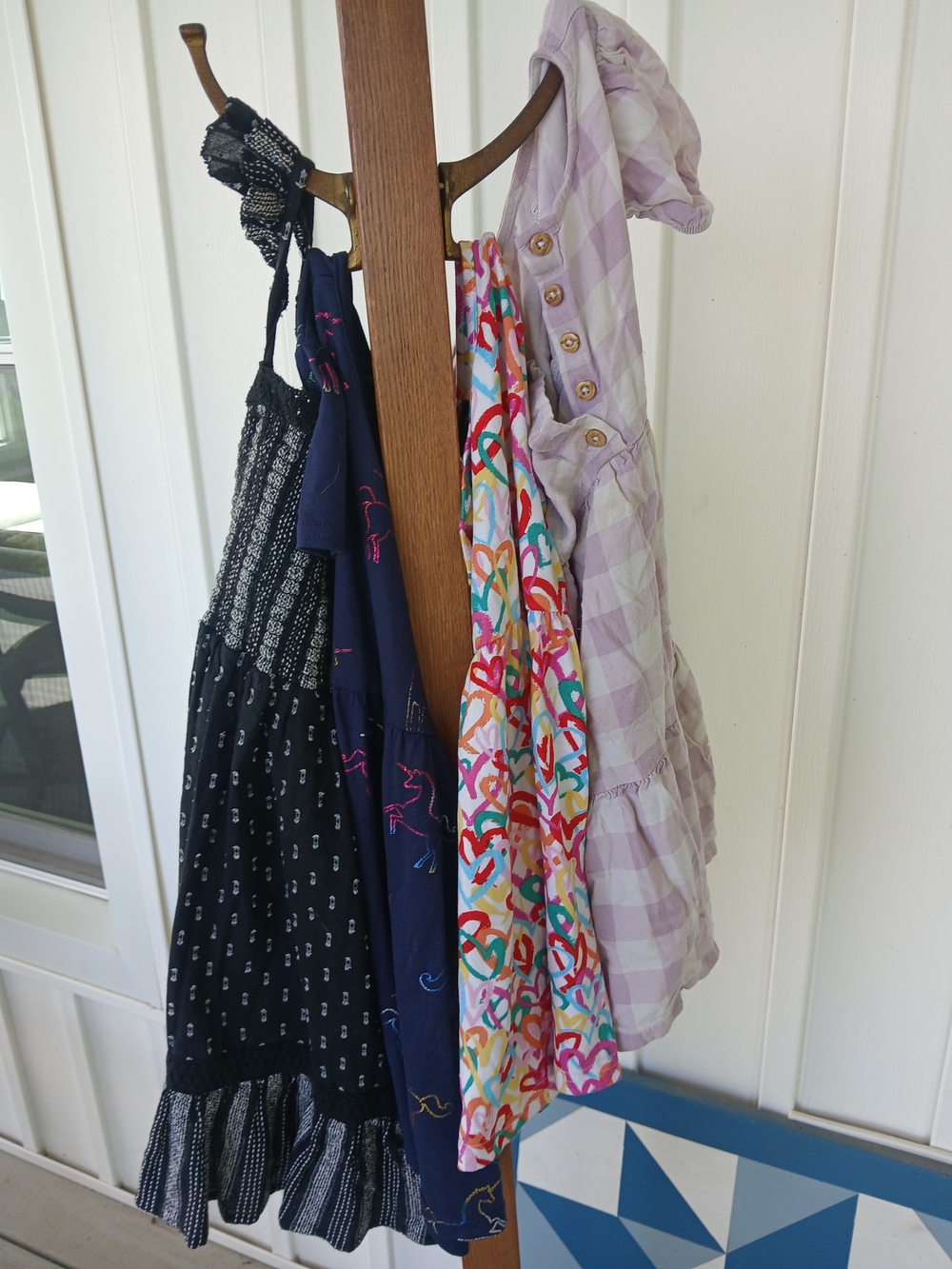 Kids Multicolor Heart Print Sundress - Unbranded